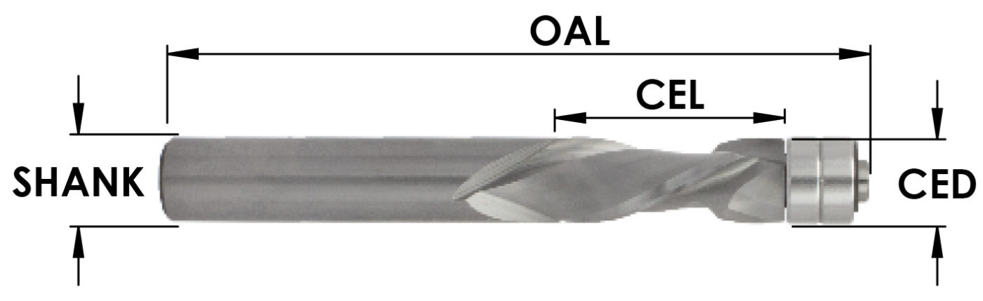 2 FLUTE FLUSH TRIM COMPRESSION BIT – Southeast Tool Catalog